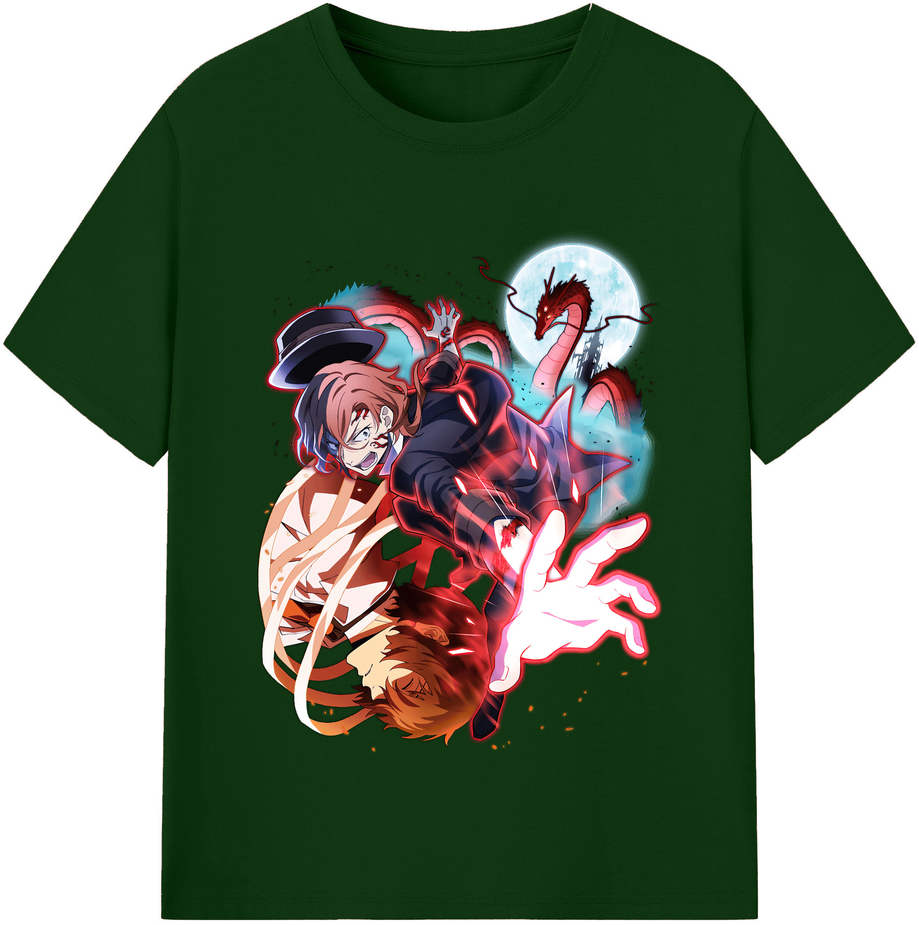 （画像用） 文豪ストレイドッグス Bungo Stray Dogs 綿100％半袖Tシャツ（フロントプリント）